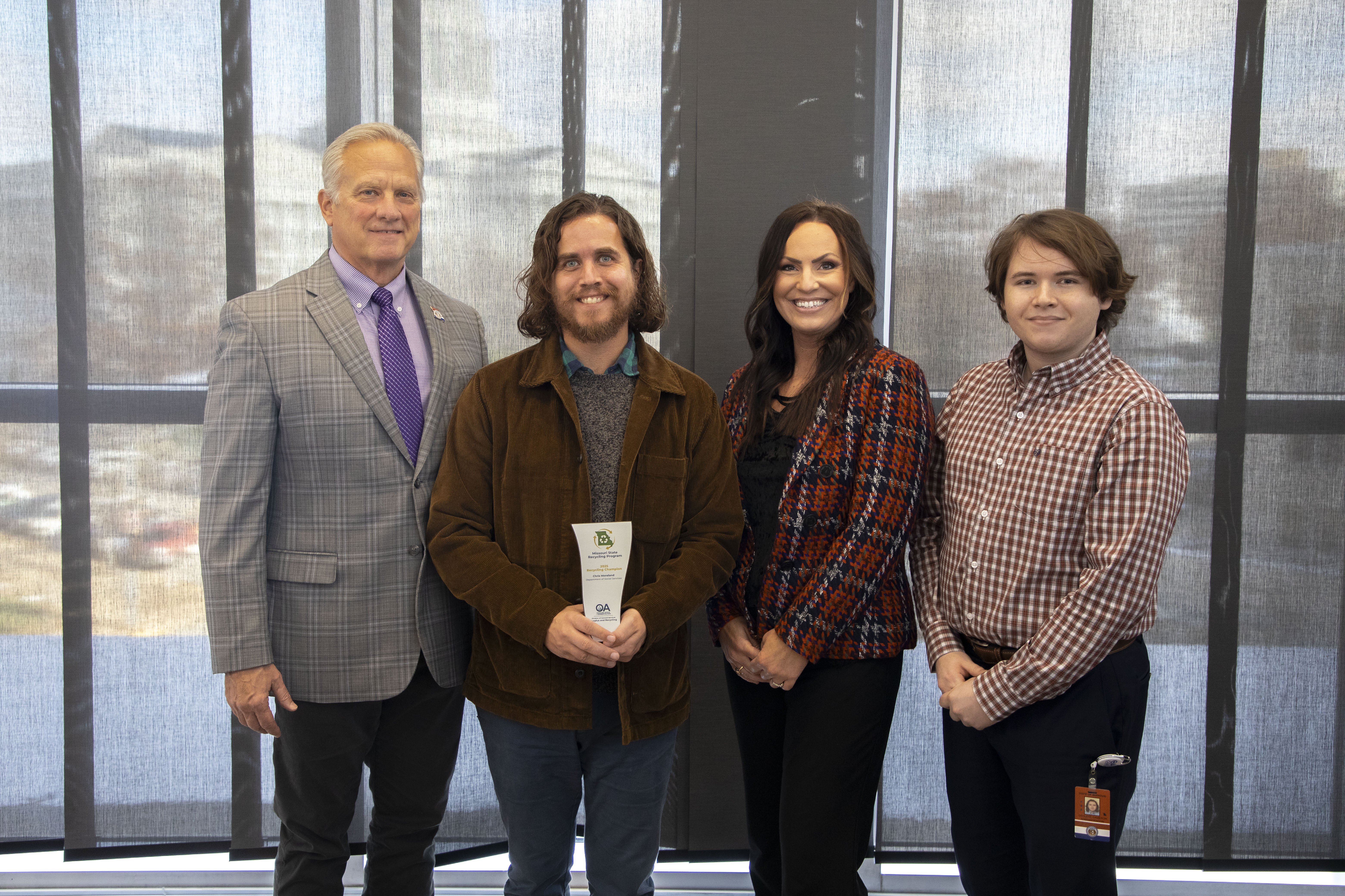 Chris Moreland with DSS receives 2025 Individual Recycling Champion Award